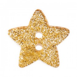 Star Glitter Button 28 lignes/18mm
