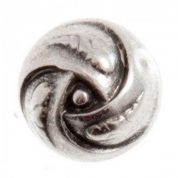 Metal Rose Swirl Button 18 lignes/11mm
