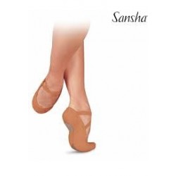 Sansha Pro 1C Canvas Ballet Shoes - FLESH -UK 12