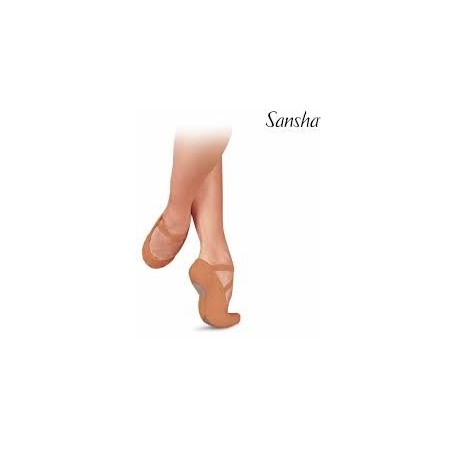 Sansha Pro 1C Canvas Ballet Shoes - FLESH -UK 12