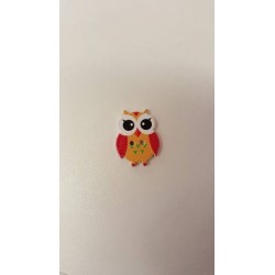 Owl wooden button