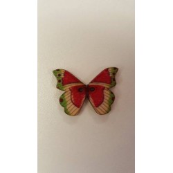 Butterfly Wooden Button