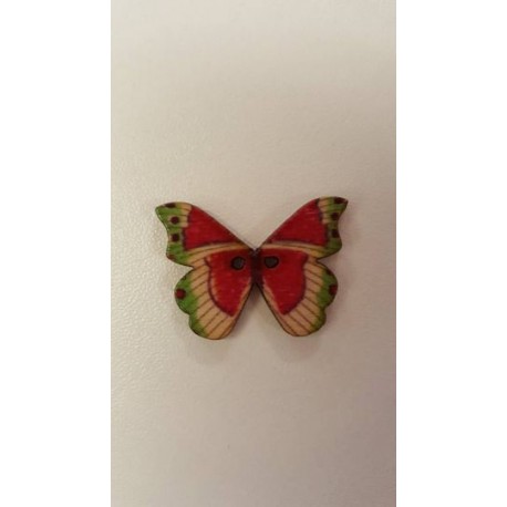 Butterfly Wooden Button