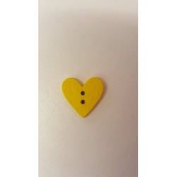 Dotted Heart Wooden Button