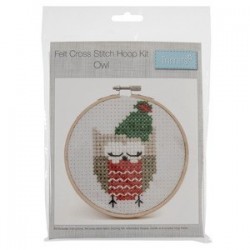 Cross Stitch Kit with Hoop: Owl