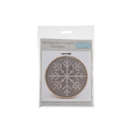 Cross Stitch Kit with Hoop: Snowflake