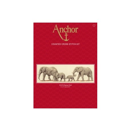Cross Stitch Kit: Elephant Stroll