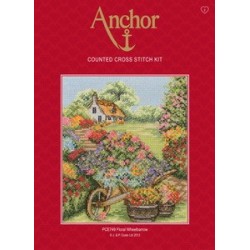 Cross Stitch Kit: Floral Wheelbarrow