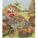 Cross Stitch Kit: Floral Wheelbarrow