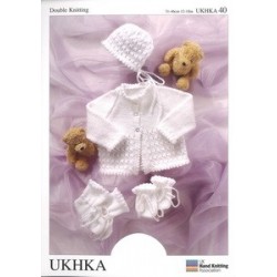 UKHKA DK Baby Pattern: Cardigan, Hat, Bootees and Mittens 40