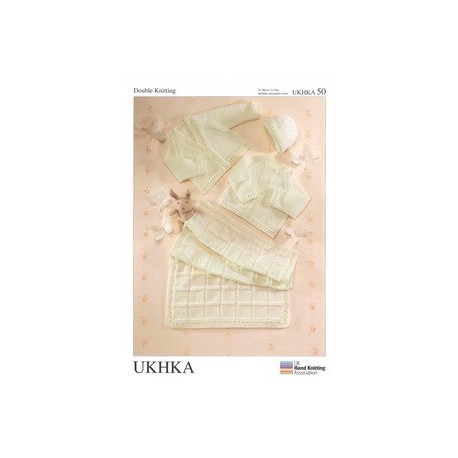 UKHKA Baby DK Pattern: Blanket, Cardigans and Hat 50
