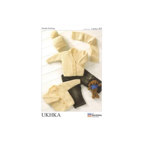 UKHKA DK BabyKnitting Pattern: Cardigans, Hat and Scarf 83