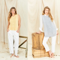 Stylecraft Naturals Organic Cotton Ladies Long Tunic and Tank Top Pattern 9837