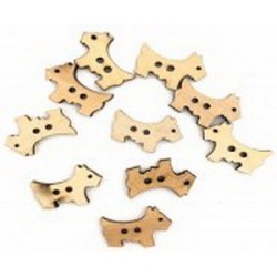 Wooden Buttons- Dog