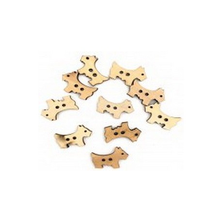 Wooden Buttons- Dog