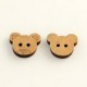 Wooden Teddy Face Buttons