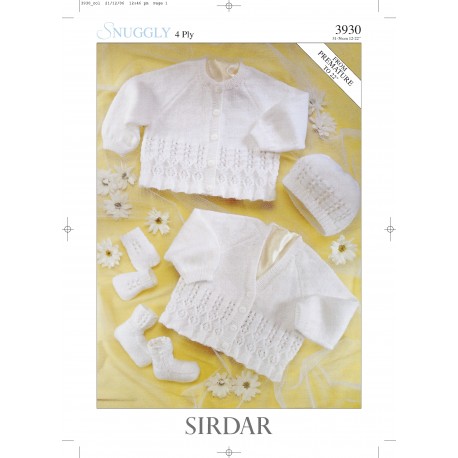 Sirdar Snuggly 4 ply Baby Pattern 3930