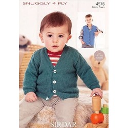 Sirdar Snuggly 4 ply Baby Pattern 4576