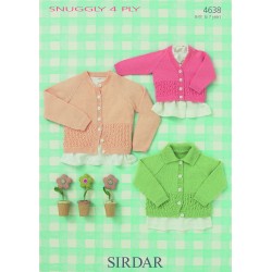 Sirdar Snuggly 4 ply Baby Pattern 4638