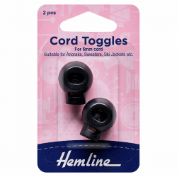 Cord Toggles 6mm - Black