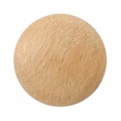 Plain Wooden Button 15mm - Brown