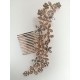 Large Hair Comb with diamante - Rose gold