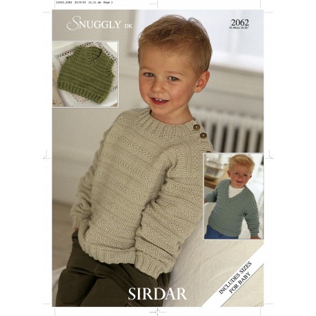 Sirdar Snuggly DK Baby Pattern 2062