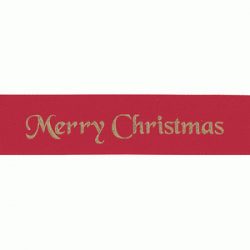 Merry Christmas Ribbon 20m x 10mm - Red