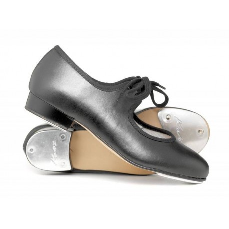 Katz Low Heel PU Tap Shoes-Toe & Heel Taps - from Size 6