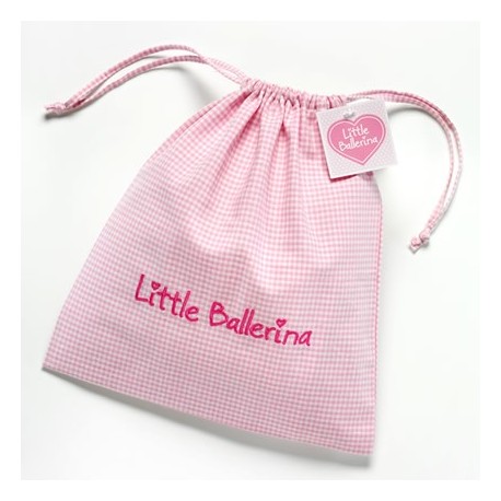 Little Ballerina Large Gingham Shoe Bag