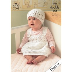 King Cole Baby Crochet Pattern 3251