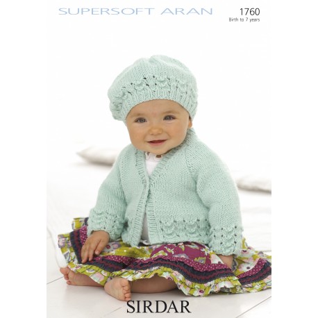 Sirdar Supersoft Aran Baby Pattern 1760