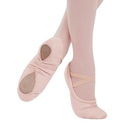 Capezio Cobra Canvas Split Sole Ballet Shoes Pink - to Size 5