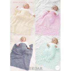 Sirdar Snuggly DK Baby Blanket Pattern 1362
