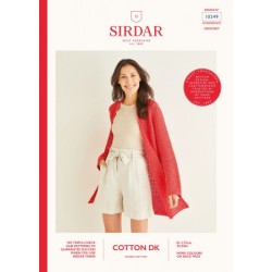 Sirdar Ladies Crocheted Longline Cardigan Pattern DK 10249