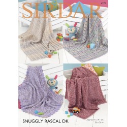 Sirdar Snuggly Rascal DK Baby Blanket Pattern 4770
