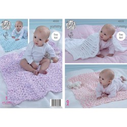 King Cole Yummy Baby Blanket Pattern 4533