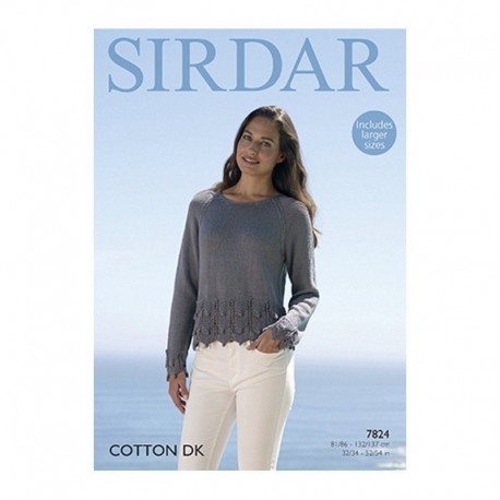 Sirdar Cotton DK Ladies Pattern 7824