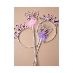 Molly & Rose Glitter Wand and Tiara Set - Butterfly