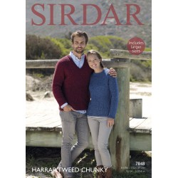 Sirdar Harrap Tweed Chunky Ladies Pattern 7848