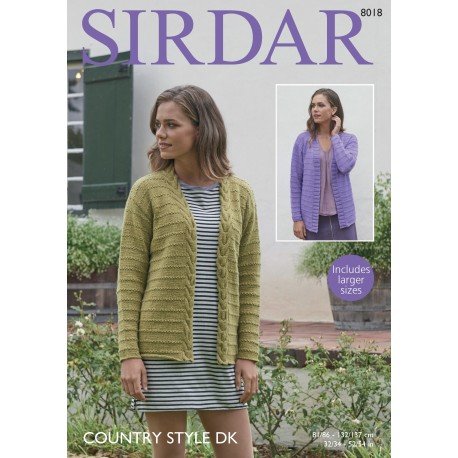 Sirdar Country Style DK Ladies Pattern 8018