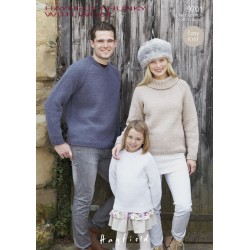 Hayfield Chunky with Wool Ladies Men & Child Jumper Pattern 9701