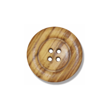 Olive Wooden Button 4-hole 25mm