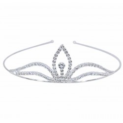Diamante Tiara with Clear Crystal Stones