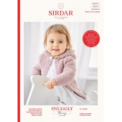 Sirdar Snuggly BUNNY Baby Round Neck & Hooded Jacket Pattern 5310