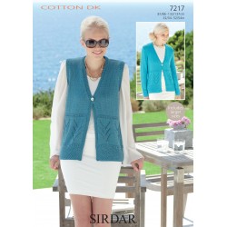 Sirdar Cotton DK Ladies Pattern 7217