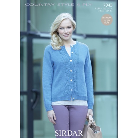 Sirdar Country Style 4 Ply Ladies Pattern 7343