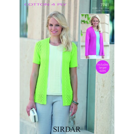 Sirdar Cotton 4 Ply Ladies Pattern 7741
