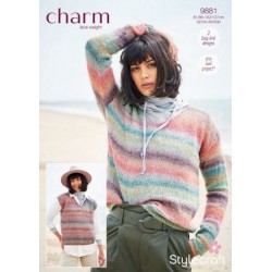 Stylecraft Charm Sweater & Tank Top Pattern 9881