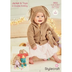 Stylecraft Baby Jacket and Bunny Toys Pattern 9855